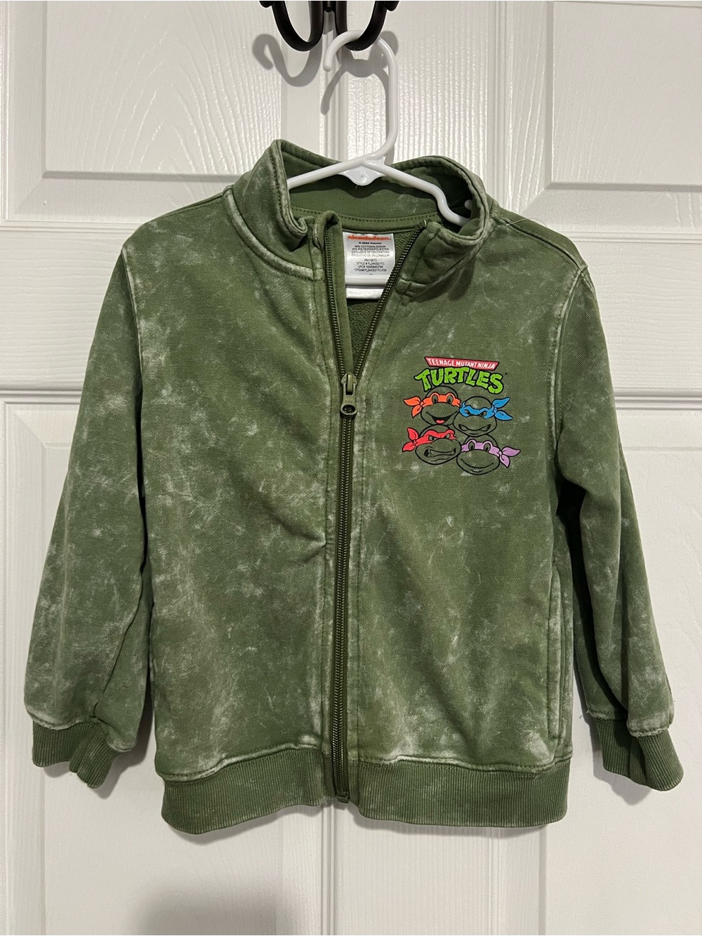 Nickelodeon Olive Green Teenage Mutant Ninja Turtles Hoodie Jacket